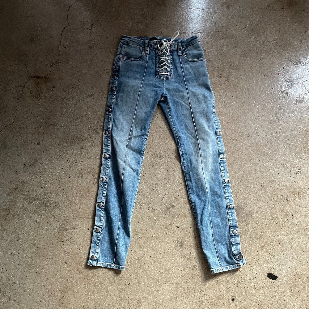 unravel project lace up jeans